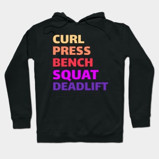 Workout Motivation | Curl Press Bench Squat Deadlift Hoodie